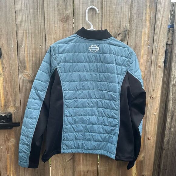 Harley-Davidson Women's Blue Mid Layer Jacket Size XL Lightweight Casual - Picture 3 of 7